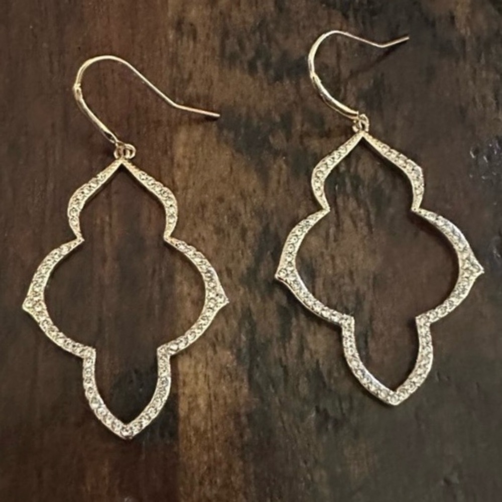 Stella & Dot - Crystal Drop Rose Gold Earrings